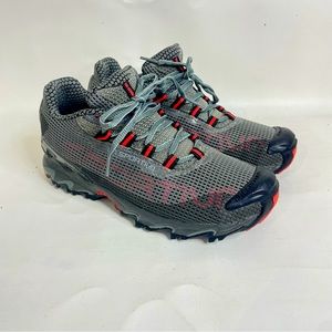 La Sportiva Wildcats 2060-C Running Hiking Shoes Soze 8.5 Red Gray Lace Tied
